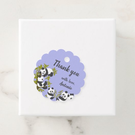 Niedlich Bear Pandas Party Boy Birthday Geschenk V Geschenkanhänger (Beispiel)