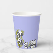 Niedlich Bear Pandas Party Boy Birthday Green Pappbecher (Rückseite)