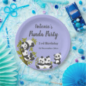 Niedlich Bear Pandas Party Boy Birthday Pappteller (Party)