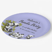 Niedlich Bear Pandas Party Boy Birthday Pappteller (Schrägansicht)