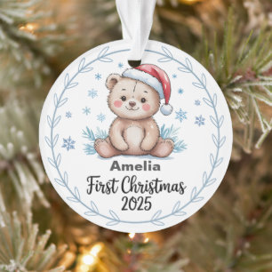 Niedlich Bear Personalisiert Baby's First Christma Ornament