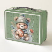 Niedlich Bear Personalisiert Lunch Box (Rückseite)