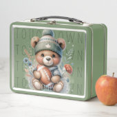 Niedlich Bear Personalisiert Lunch Box (Beispiel)