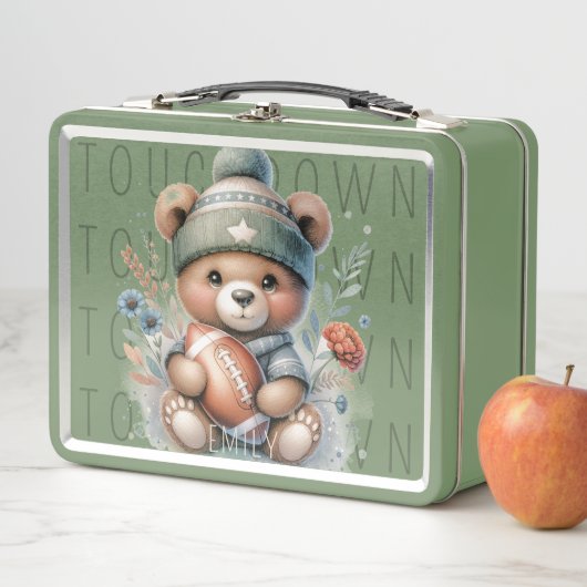 Niedlich Bear Personalisiert Lunch Box (Beispiel)