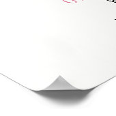 Niedlich Bear Pink Balloon Babydusche Begrüßungsze Poster (Ecke)