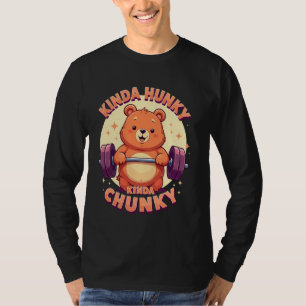 Niedlich Bear Powerlifter Funny Gym Kinda Hunky Ki T-Shirt
