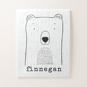 Niedlich Bear Simple Line Illustration Individuell Puzzle