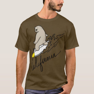 Niedlich Bear Surfing T-Shirt Kalifornien Bärenzus