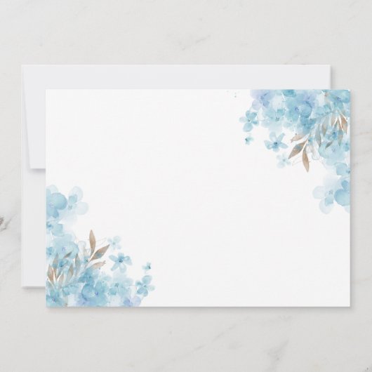 Niedlich Bear Teddy Blue Balloon Babydusche Einladung (Rückseite)