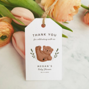 Niedlich Bear Theme Kinderdusche Vielen Dank Geschenkanhänger