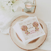 Niedlich Bear Twin Girls Babydusche Rosa Serviette