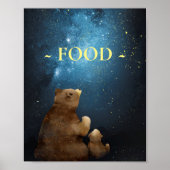 Niedlich Bear Twinkle Little Star Food Poster (Vorne)
