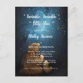 Niedlich Bear Twinkle Twinkle Little Star Baby Dus Postkarte (Vorderseite)