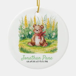 Niedlich Bear Watercolor Bear Wait Baby Dusche Keramik Ornament
