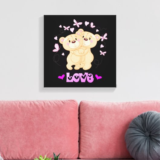 Niedlich Bears Canvas Print Leinwanddruck (Insitu (Wohnzimmer))