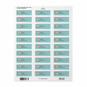 Niedlich Bears Robin's Egg Blue Address Labels (Vorne)