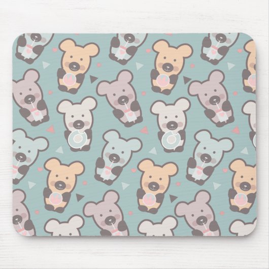 Niedlich Bears Süßigkeiten Snacks Confetti Mousepad (Vorne)