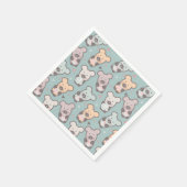 Niedlich Bears Süßigkeiten Snacks Confetti Serviette (Ecke)