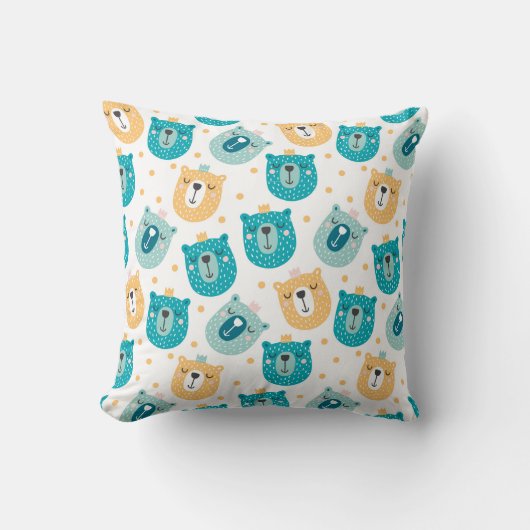 Niedlich Bears Throw Kissen (Vorderseite)
