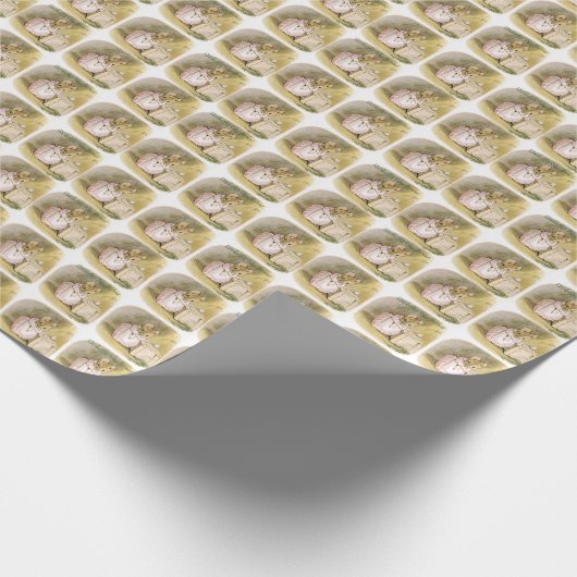 Niedlich, Beatrix Potter, Babydusche, nach Maß Geschenkpapier (Ecke)