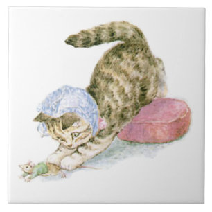 Niedlich Beatrix Potter Miss Moppet Maus Fliese