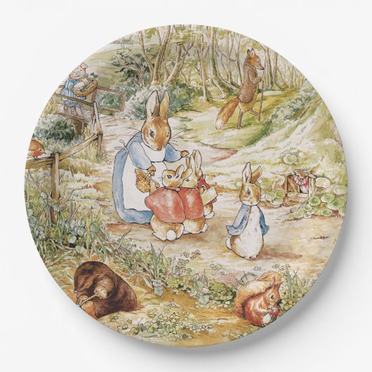 Niedlich Beatrix Potter Peter und Friends Pappteller (Vorderseite)