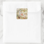 Niedlich Beatrix Potter Peter und Friends Quadratischer Aufkleber (Tasche)