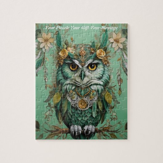 Niedlich Beautiful Boho Owl Puzzle (Vertikal)