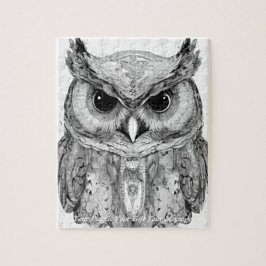 Niedlich Beautiful Boho Owl Puzzle (Vertikal)
