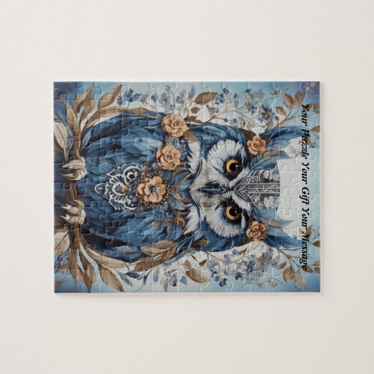 Niedlich Beautiful Boho Owl Puzzle (Horizontal)