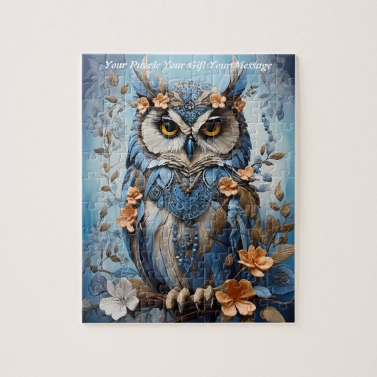 Niedlich Beautiful Boho Owl Puzzle (Vertikal)