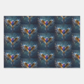 Niedlich Beautiful Hummingbird Blue & Green Geschenkpapier Set (Vorderseite 3)
