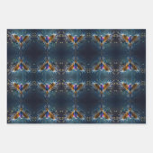 Niedlich Beautiful Hummingbird Blue & Green Geschenkpapier Set (Vorderseite 2)