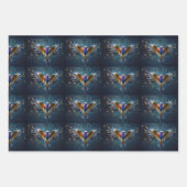 Niedlich Beautiful Hummingbird Blue & Green Geschenkpapier Set (Vorderseite)