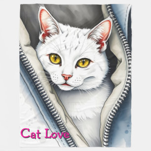 Niedlich Beautiful Modern Watercolor Cat Collectio Fleecedecke