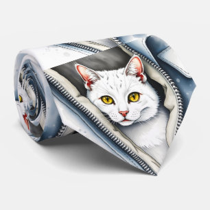 Niedlich Beautiful Modern Watercolor Cat Collectio Krawatte