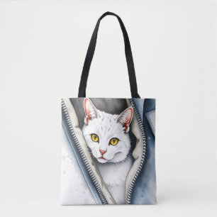 Niedlich Beautiful Modern Watercolor Cat Collectio Tasche