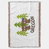 Niedlich Beaver Couple Oregon Decke (Vorderseite Vertikal)