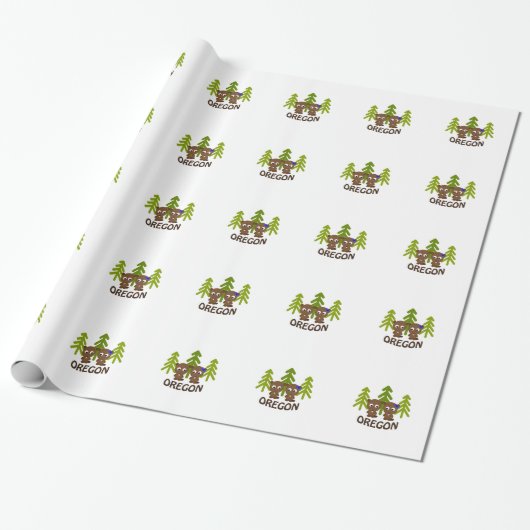 Niedlich Beaver Couple Oregon Geschenkpapier (Ungerollt)