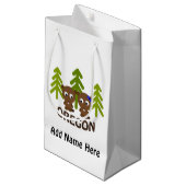 Niedlich Beaver Couple Oregon Kleine Geschenktüte (Vorderseite Schrägansicht)