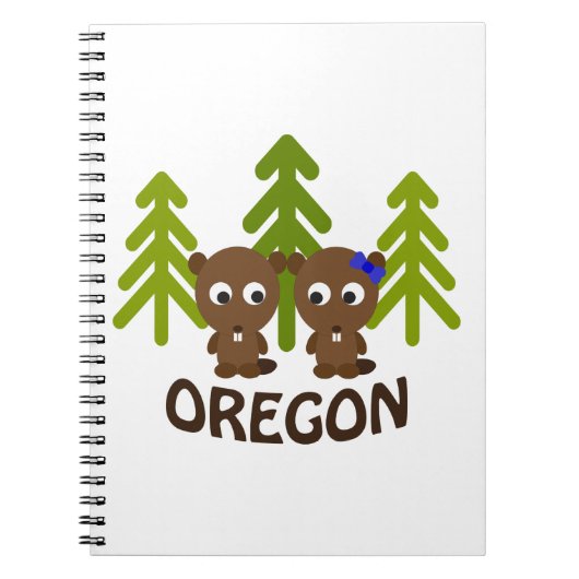 Niedlich Beaver Couple Oregon Notizblock (Vorderseite)