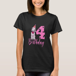 Niedlich Bedlington Terrier 4. Geburtstag T-Shirt