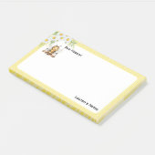 Niedlich "Bee happy" Pesonalisiert Post-it Klebezettel (angewinkelt)