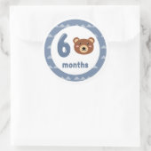 Niedlich Beer Baby Monthly Meilenstein Runder Aufkleber (Tasche)