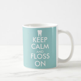 Niedlich Behalten Ruhe und Floß auf Tasse für Zahn