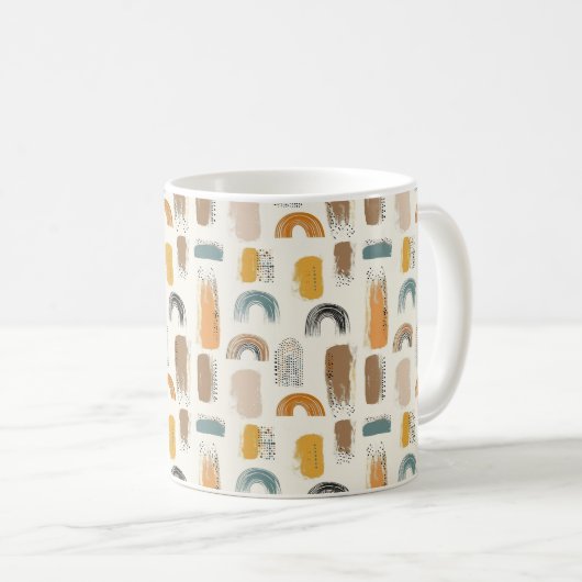Niedlich Beige Boho Kaffeetasse (VorderseiteRechts)