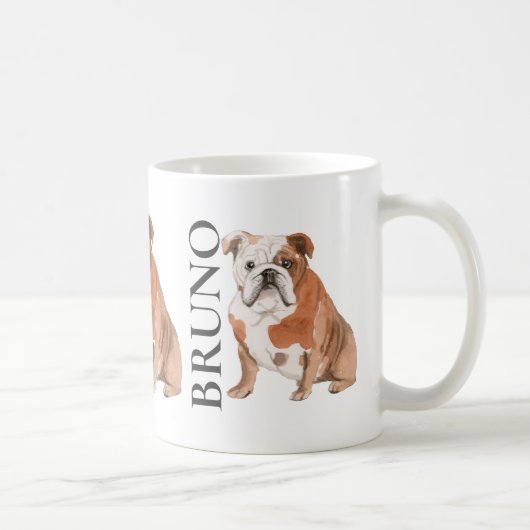 Niedlich beige Farbe English Bulldog Kaffeetasse (Rechts)