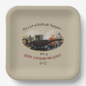 Niedlich Beige Potluck Supper Pappteller (Vorderseite)
