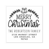 Niedlich Bells Weihnachtsfamilie Rücksendeadresse Permastempel (Design)