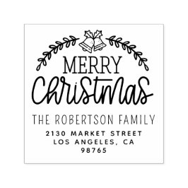 Niedlich Bells Weihnachtsfamilie Rücksendeadresse Permastempel